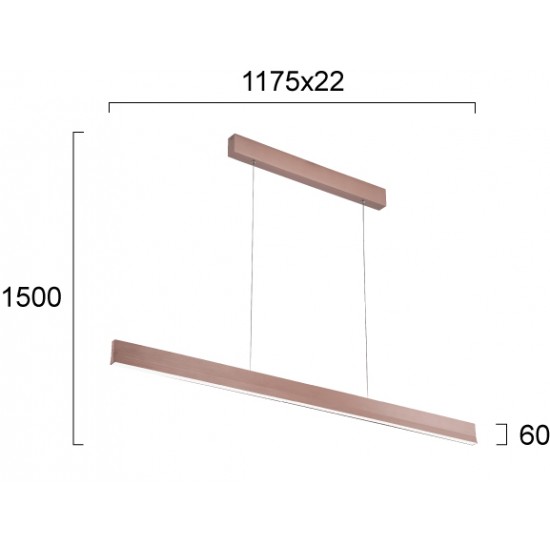 Suspensie LEE 4303301 Viokef LED, Maro, Grecia