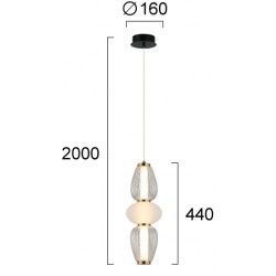 Pendul SHINY 4303900 Viokef LED, Alb, Grecia