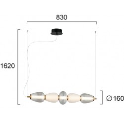 Suspensie SHINY 4304000 Viokef LED, Alb, Grecia