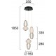 Suspensie SHINY 4304100 Viokef LED, Alb, Grecia