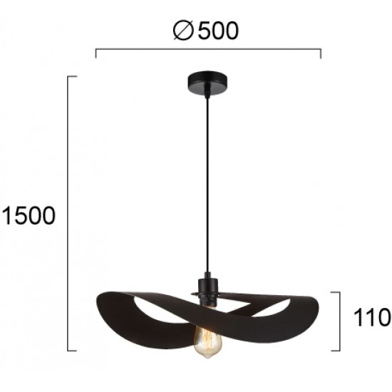 Pendul MAS 4304400 Viokef E27, Negru, Grecia