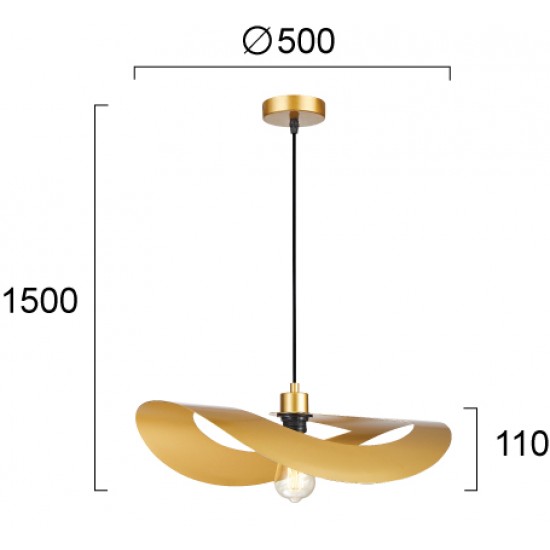 Pendul MAS 4304401 Viokef E27, Auriu, Grecia
