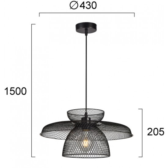 Pendul MARONTI 4304501 Viokef E27, Negru, Grecia