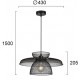 Pendul MARONTI 4304501 Viokef E27, Negru, Grecia