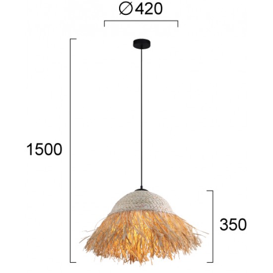 Pendul LILO 4305500 Viokef E27, Natural, Grecia