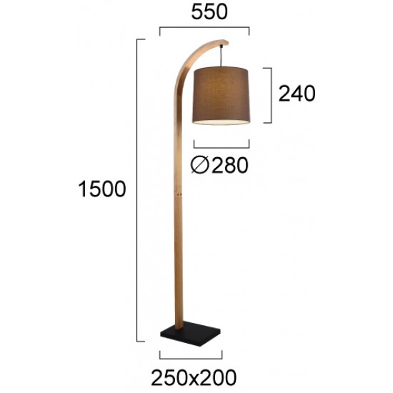 Lampadar HANA 4305600 Viokef E27, Gri, Grecia