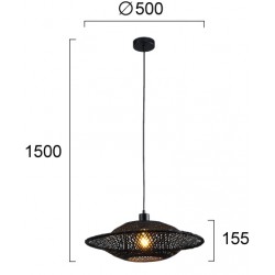 Pendul ILANGA 4305800 Viokef E27, Negru, Grecia