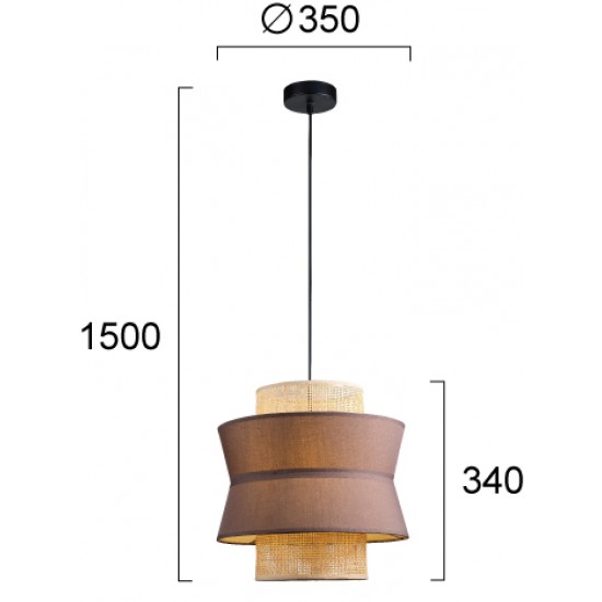 Pendul RIKA 4306000 Viokef E27, Gri, Grecia