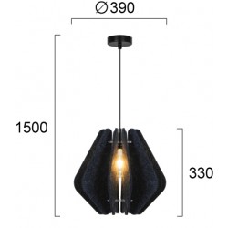 Pendul BARANO 4306101 Viokef E27, Gri, Grecia