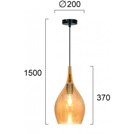 Pendul NEXT 4306401 Viokef E27, Amber, Grecia