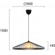 Pendul MONA 4306600 Viokef E27, Natural, Grecia