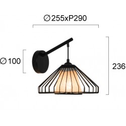Aplica MONA 4306700 Viokef E27, Natural, Grecia
