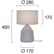 Veioza DOLLY 4306900 Viokef E27, Gri, Grecia