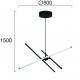Suspensie SANDY 4307000 Viokef LED, Negru, Grecia