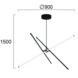 Suspensie SANDY 4307100 Viokef LED, Negru, Grecia