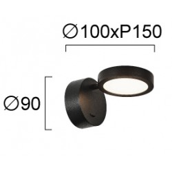 Aplica EDEN 4307700 Viokef LED, Negru, Grecia