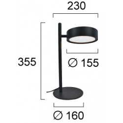 Veioza ONLY 4308000 Viokef LED, Negru, Grecia
