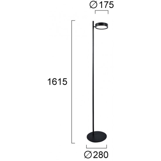Lampadar ONLY 4308100 Viokef LED, Negru, Grecia