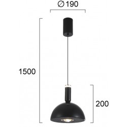 Pendul HARPER 4308500 Viokef LED, Negru, Grecia