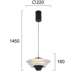 Pendul MANLEY 4308600 Viokef LED, Negru, Grecia