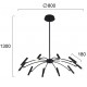 Candelabru SECRET 4309000 Viokef LED, Negru, Grecia