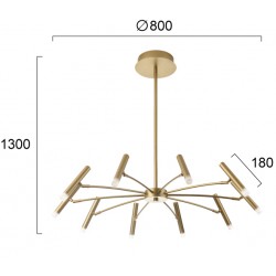 Candelabru SECRET 4309001 Viokef LED, Bronz, Grecia