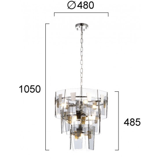 Candelabru ISABELLA 4309101 Viokef E14, Gri, Grecia