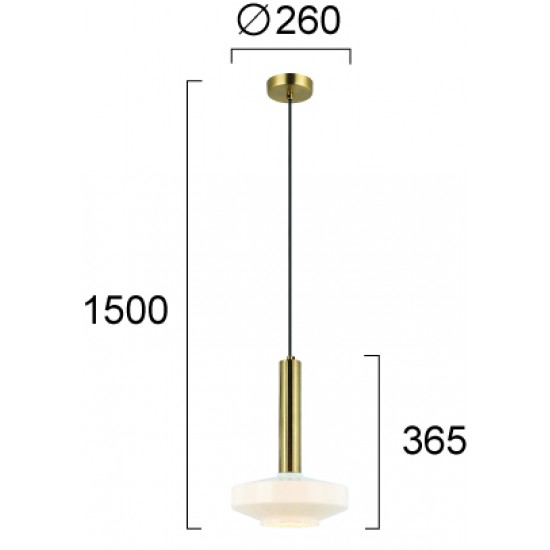 Pendul VIVIAN 4310900 Viokef E27, Opal, Grecia