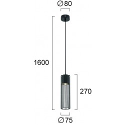 Pendul MISI 4311300 Viokef GU10, Negru, Grecia
