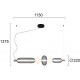 Suspensie MARGOT 4311600 Viokef LED, Negru, Grecia