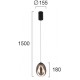 Pendul MELANIE 4311800 Viokef LED, Fumuriu, Grecia