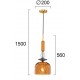 Pendul GLORIA 4312101 Viokef E27, Amber, Grecia