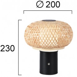 Veioza ZETA 4312401 Viokef LED, Negru, Grecia