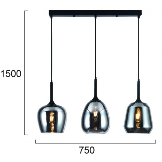 Suspensie MAEVA 4313000 Viokef E27, Fumuriu, Grecia