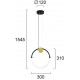 Suspensie BRIANA 4314700 Viokef LED, Negru, Grecia
