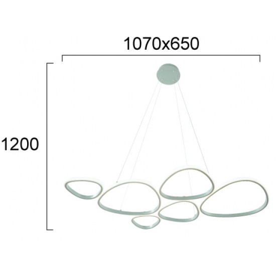 Suspensie HELIX 4316200 Viokef LED, Argintiu, Grecia