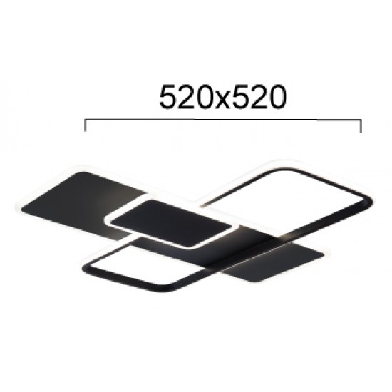Lustra Plafon BRENDA 4316400 Viokef LED, Negru, Grecia