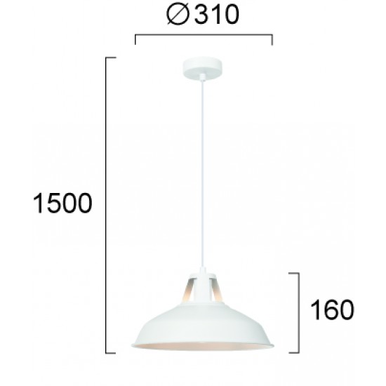 Pendul VELMA 4316500 Viokef E27, Alb, Grecia