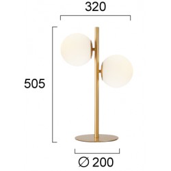 Veioza NEFELI 4316601 Viokef E14, Auriu, Grecia