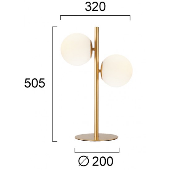 Veioza NEFELI 4316601 Viokef E14, Auriu, Grecia