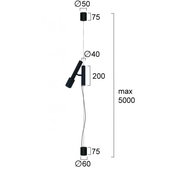 Lampadar MARTIN 4316900 Viokef GU10, Negru, Grecia