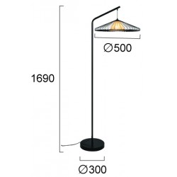 Lampadar MONA 4317100 Viokef E27, Natural, Grecia