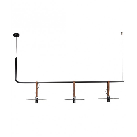 Suspensie 18138-B Zambelis, Modern, Led, Otel|Piele, Grecia