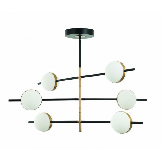 Suspensie 2002 Zambelis Metal, Negru, LED, Grecia