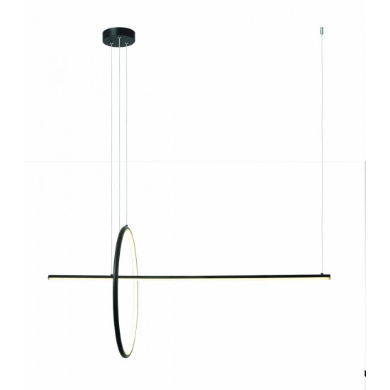 Suspensie 20128 Zambelis Aluminiu, Negru, LED, Grecia