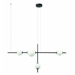 Suspensie 20131 Zambelis Metal, Negru, LED, Grecia