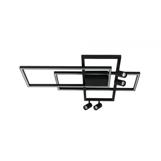 Lustra Plafon 22020 Zambelis Aluminiu, Negru, LED, Grecia