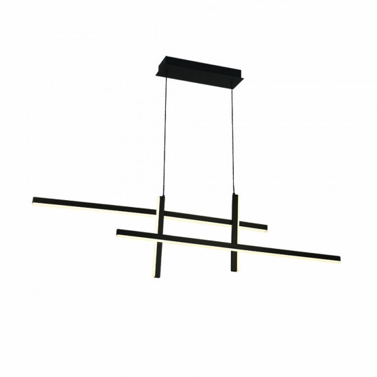 Suspensie 22023 Zambelis Metal, Negru, LED, Grecia
