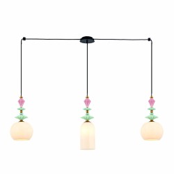 Suspensie 22153 Zambelis Metal, Negru, E27, Grecia