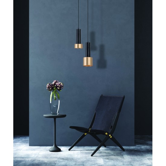 Pendul 22184 Zambelis Metal, Negru,  GU10, Grecia